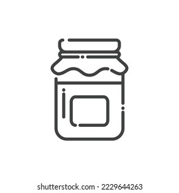 Honey Jam Outline Icon - Autumn Season Icon Vector Illustration Design