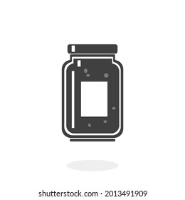 Honey Jar Black Icon Vector illustration