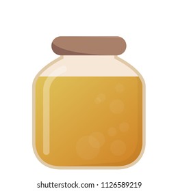 honey jar cartoon vector. free space for text. wallpaper. background.