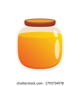 Honey Jar Cartoon Vector Free Space Stock Vector (Royalty Free ...