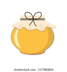 Honey jar cartoon vector. symbol.