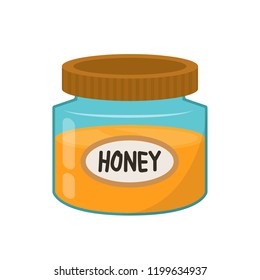 Honey jar cartoon vector. symbol. logo.