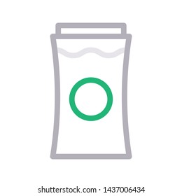 honey jar color line vector icon