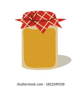 Honey jar. Cute hand drawn vector colorful funny cartoon style illustration.