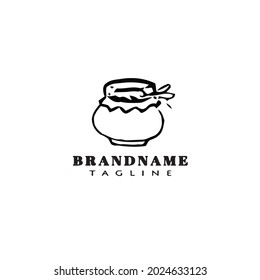 honey jar design logo template icon modern vector illustration