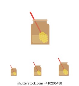 Honey jar with dipper