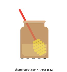 Honey jar with dipper