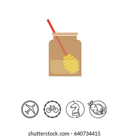 Honey jar with dipper