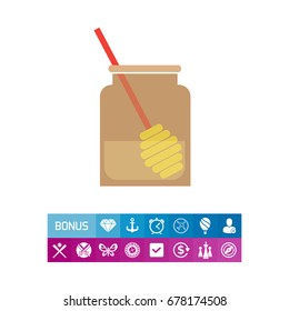 Honey jar with dipper