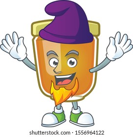 Honey in jar with elf character shape.