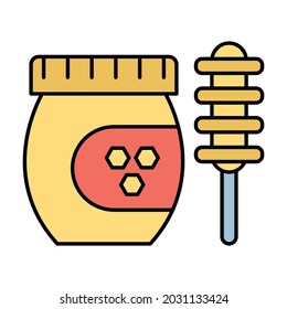 Honey jar Fill inside vector icon which can easily modify or edit 