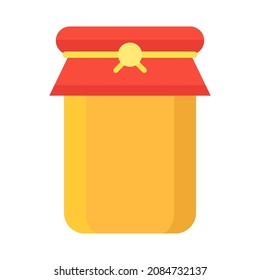 honey jar flat clipart vector illustration