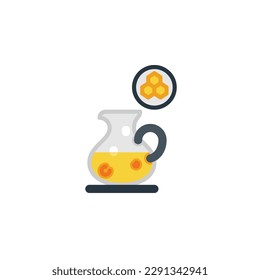 Honiggläser, flache Symbole. Vektorgrafik. Einzeln Symbol geeignet für Web, Infografiken, Interface und Apps.