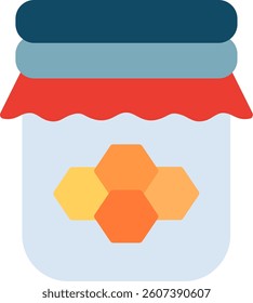 Honey Jar Flat Illustration Vector Design