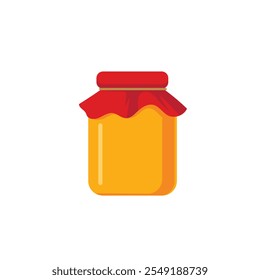 Honey jar flat vector design