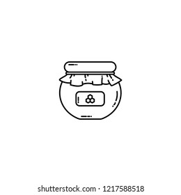 Honey jar flat vector illustration