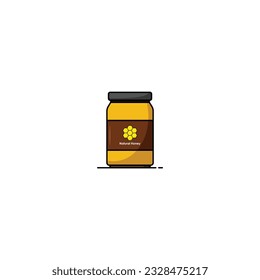 Honey jar glass vector graphics
