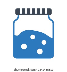 honey jar glyph color vector icon