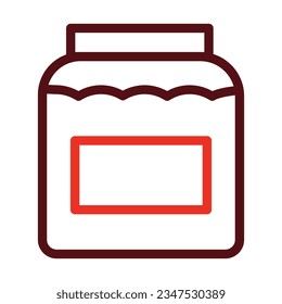Honey Jar Glyph Two Color Icon For Personal And Commercial Use.
