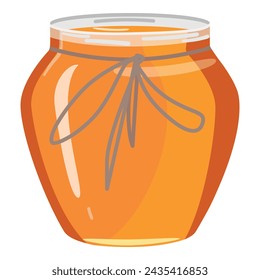 Honey jar icon cartoon vector. Organic food nutrition. Fruit bio nectar