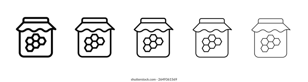 Honey jar icon Flat design on isolated background
