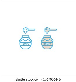 honey jar icon flat vector logo design trendy illustration signage symbol graphic simple