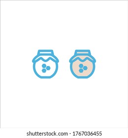 honey jar icon flat vector logo design trendy illustration signage symbol graphic simple