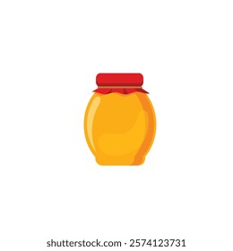 Honey jar icon flat vector design