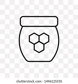 Honey jar icon isolated on transparent background. Honey symbol modern, simple, vector, icon for website design, mobile app, ui. Vector Illustration