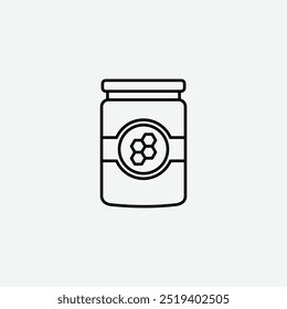 Honey jar icon isolated on white background