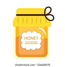 Honey jar icon. Honey isolated on white background. Vector illustration