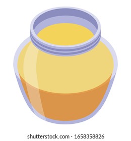 Honey jar icon. Isometric of honey jar vector icon for web design isolated on white background