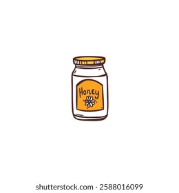 Honey jar icon logo flat vector design