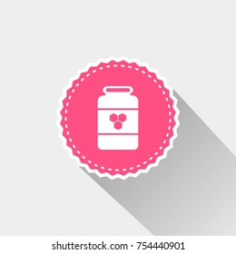 honey jar icon with long shadow