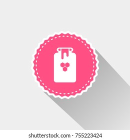 honey jar icon with long shadow