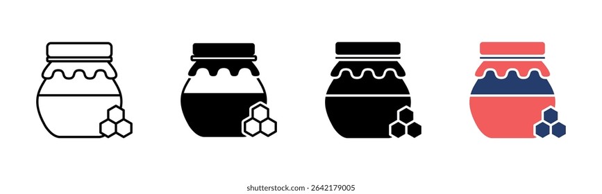 Honey Jar icon sheet multiple style collection