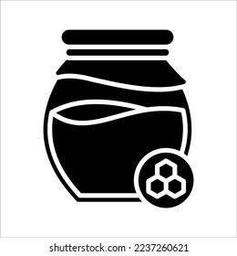 Honey jar icon. sign for mobile concept and web design. vector illustration
