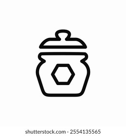 honey jar icon sign vector