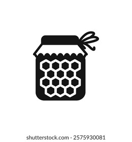 Honey jar icon Simple thin line flat symbol