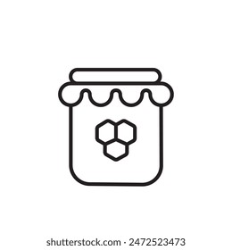 Honey Jar Icon Sweet Natural Honey Storage Illustration