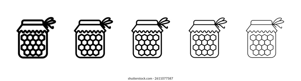 Honey jar icon Symbol mark in Outline style