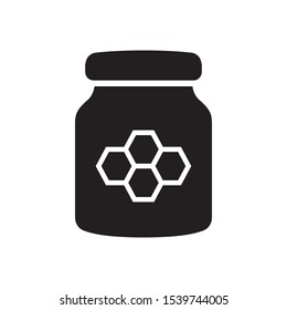 Honey jar icon in trendy flat style design. Vector graphic illustration. Suitable for website design, logo, app, and ui. EPS 10.