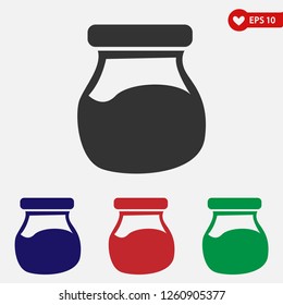 Honey jar icon vector