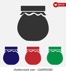 Honey jar icon vector