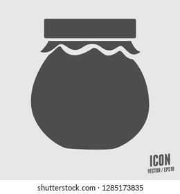 Honey jar icon vector