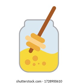 honey in a jar icon vector