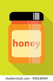 Honey jar icon. Vector 