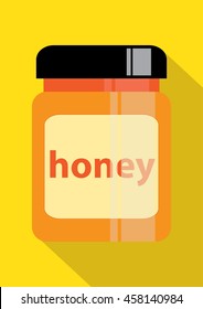 Honey jar icon. Vector 