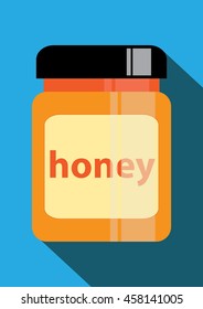 Honey jar icon. Vector 