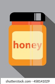 Honey jar icon. Vector 